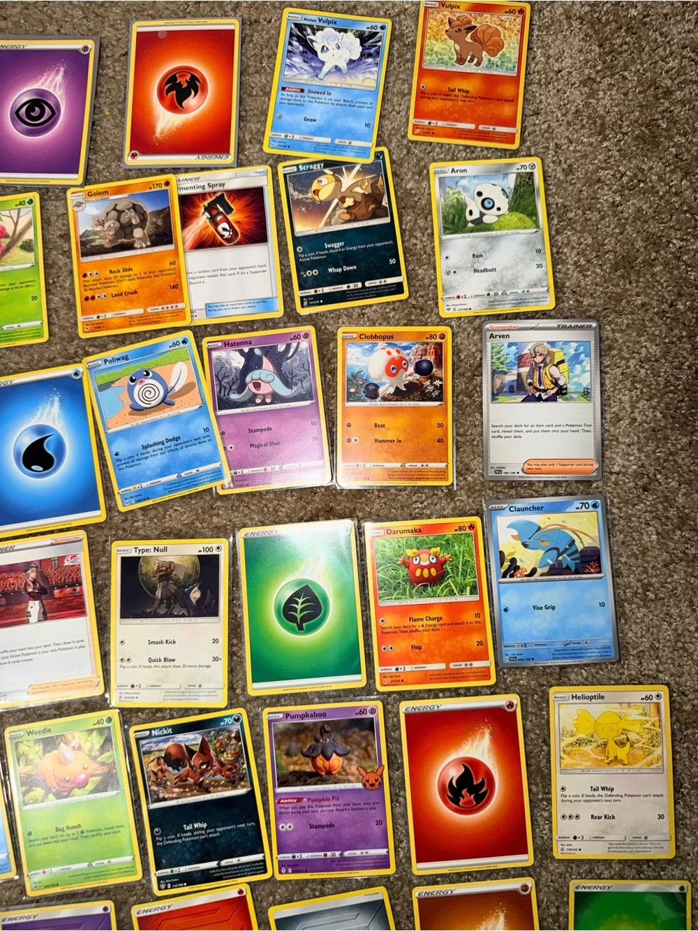 Large Assortment of Pokémon Trading Cards - Multicolor Booster